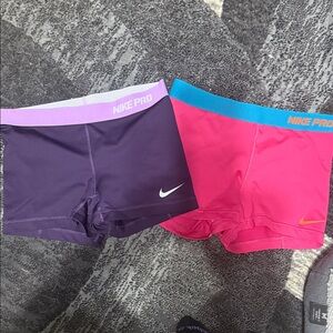 Nike Pro Bundle - Purple and Hot Pink - sz M